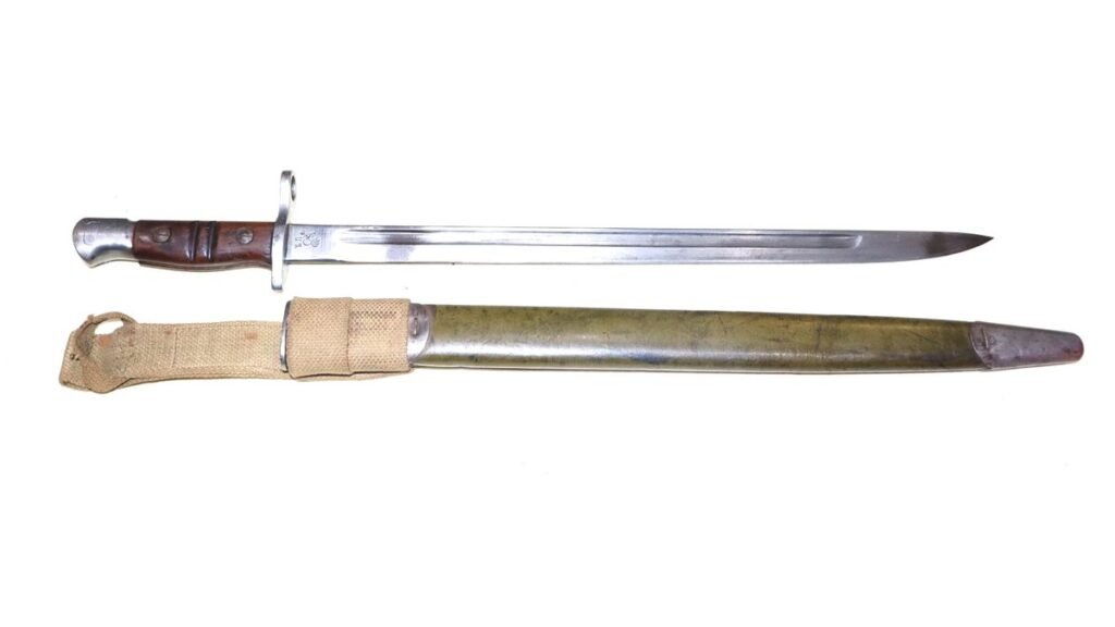 WW1 British Pattern 1914 Remington Bayonet And Scabbard