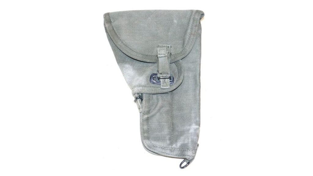 1978 Dated British Canvas Hi-Power Holster With Spare Magazine