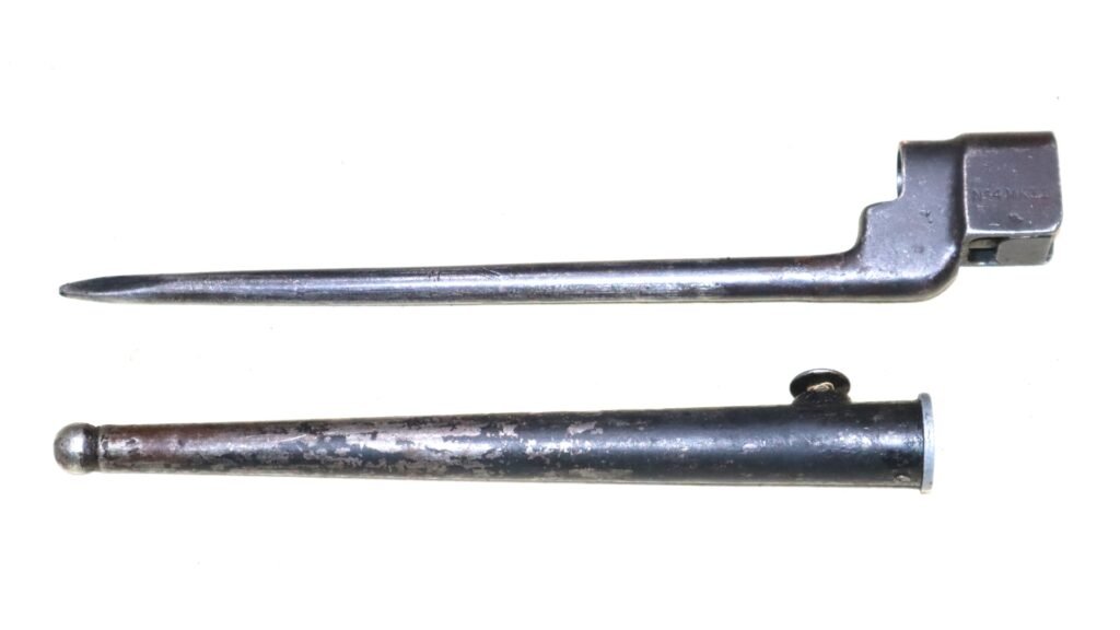 WW2 British No.4 Spike Bayonet In Scabbard