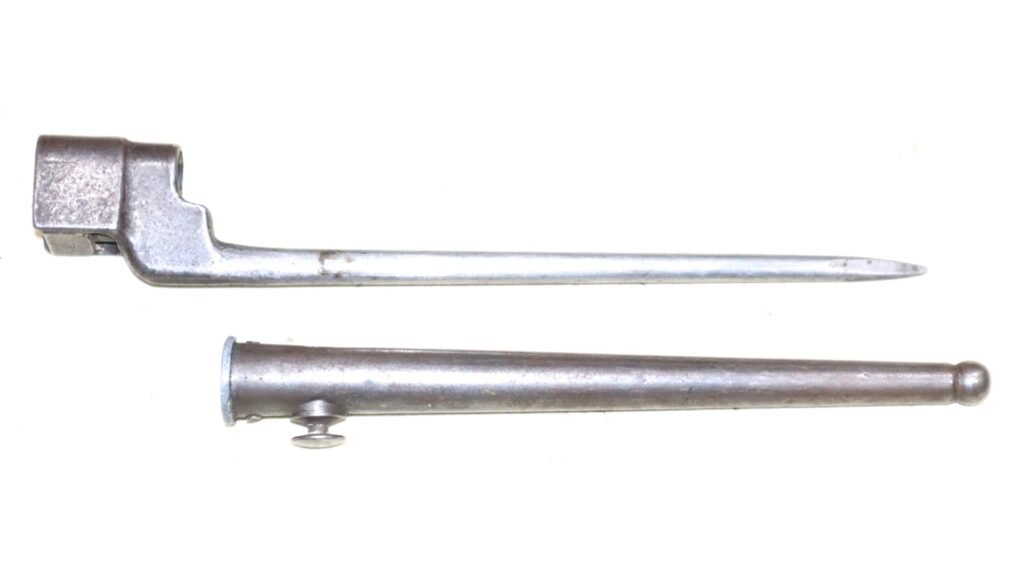 WW2 British Savage No.4 Mk.2 Spike Bayonet And Scabbard