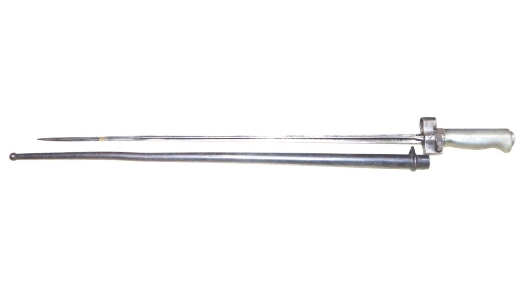 WW1 French Lebel Spike Bayonet And Scabbard – SN 857