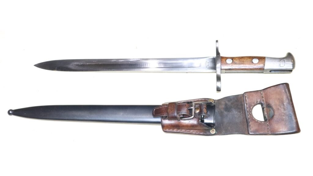 Excellent Condition Swiss Schmidt Rubin M1889 Bayonet In Scabbard And Frog