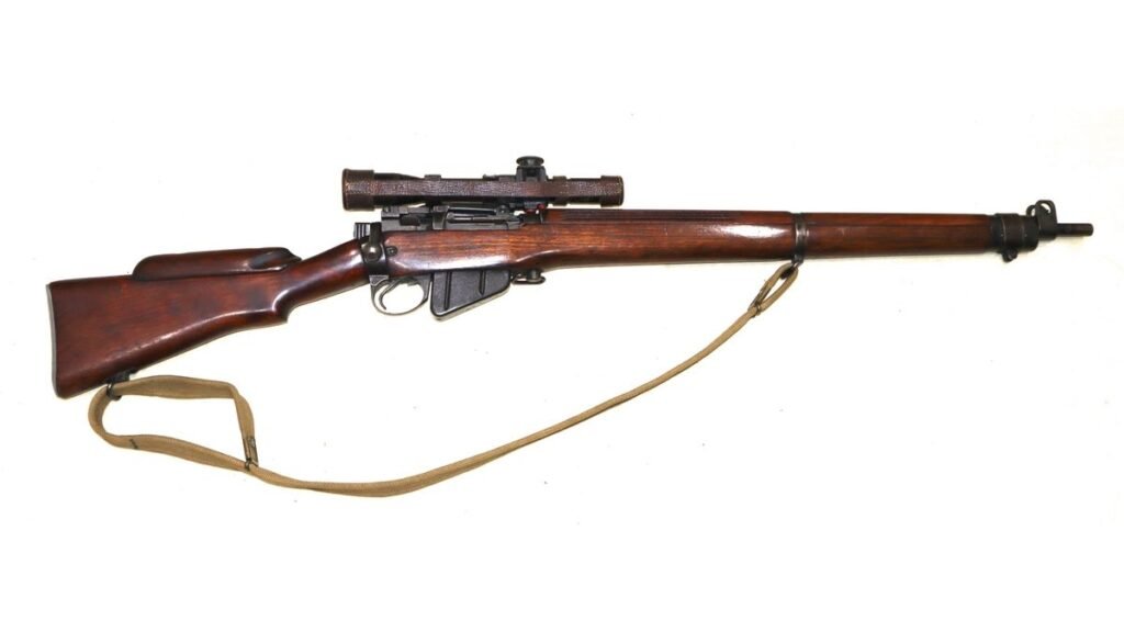Section 1 – Near Mint Condition WW2 Savage Production British No.4T Sniping Rifle .303 – S/N087