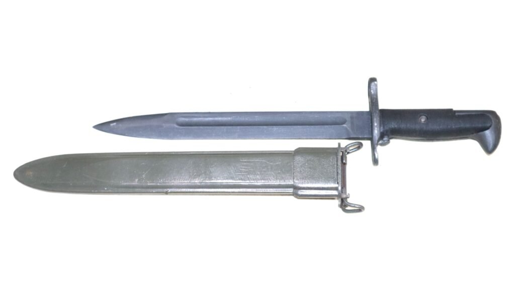 Near Mint US Garand Bayonet In Scabbard