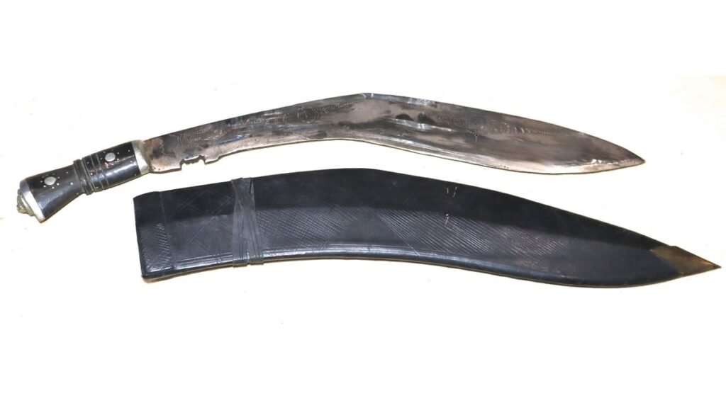 Unusually Large Kukri In Scabbard