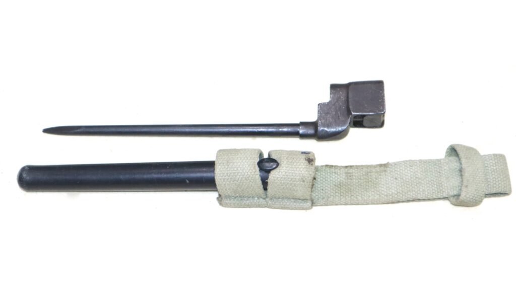 WW2 British Enfield Spike Bayonet In Scabbard