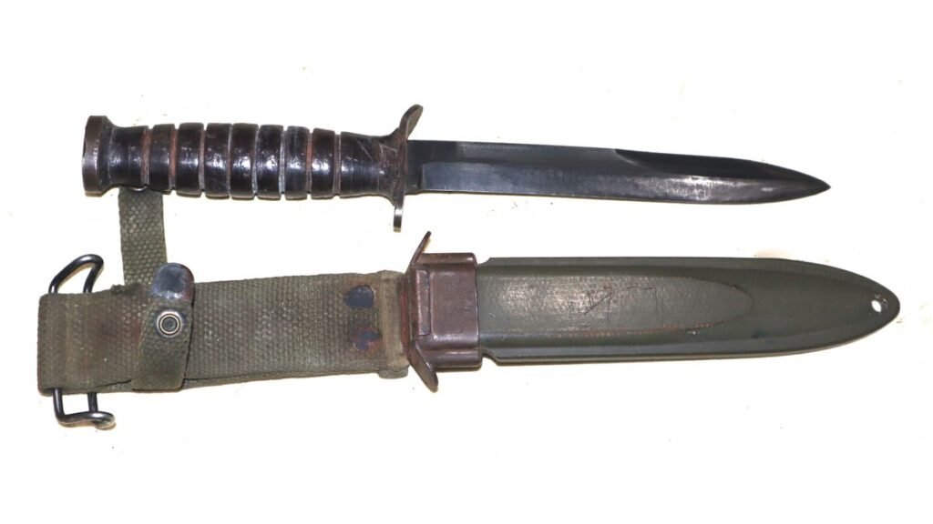 US Utica Production M3 Fighting Knife And Scabbard