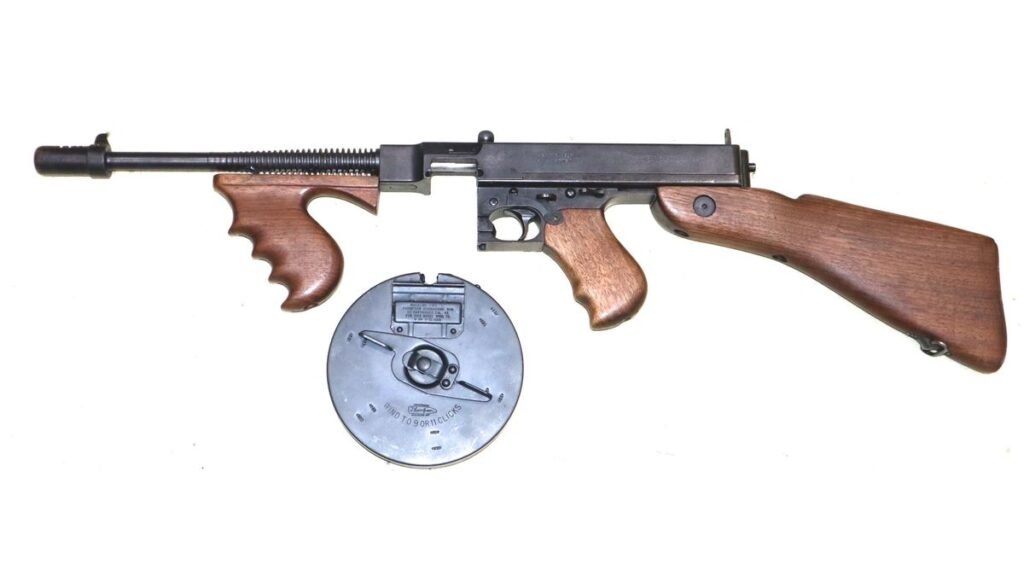Near Mint Condition OLD SPEC WW2 US Thompson M1928A1 With Drum Magazine – UK DEAC