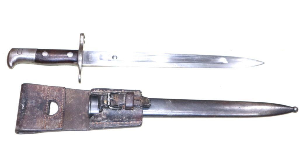 Swiss M1889 Bayonet In Scabbard And Frog – SN 028