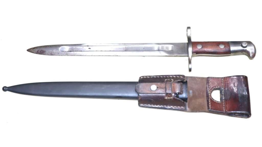 Swiss M1889 Schmidt Rubin Bayonet In Scabbard With Frog – SN069