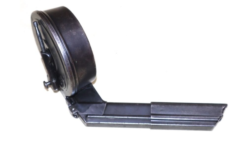 Rare WW1 German First Pattern Luger Snail Drum Magazine With Dust Cover