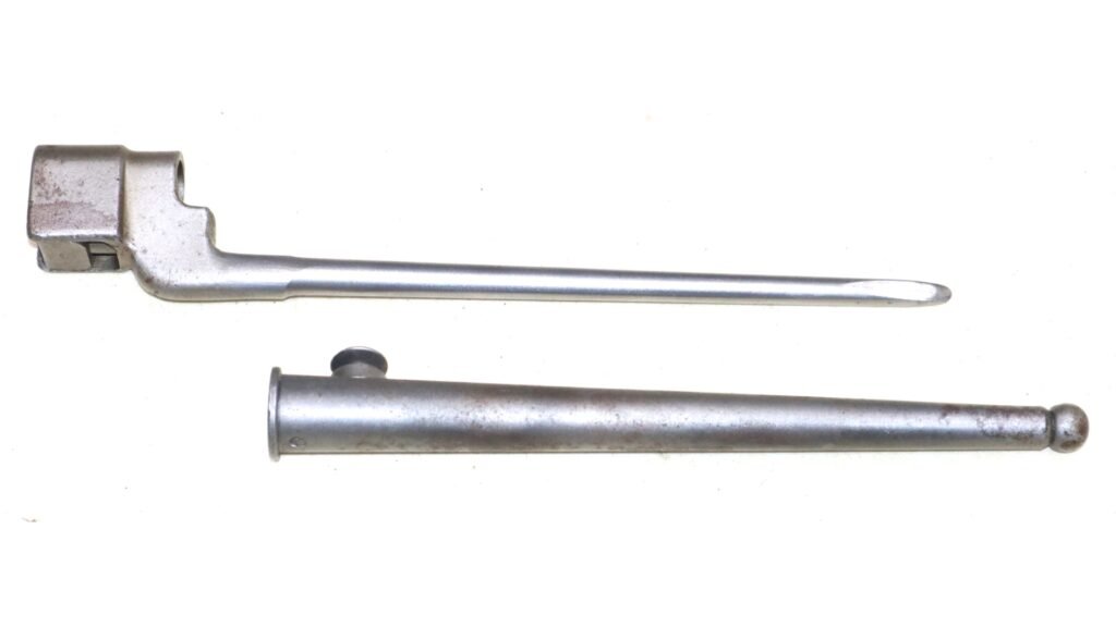 WW2 British No.4 Mk2 Savage Production Spike Bayonet With Scabbard